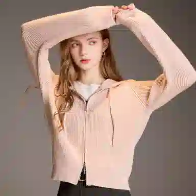 3COLOUR Miu Series Hoodie Cardigan