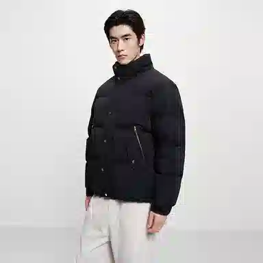 PEACEBIRD MEN Black Gold Down Jacket