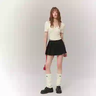 CHUU High Waist Pleated Skirt