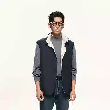 速写 男装休闲短款羽绒马甲 男款