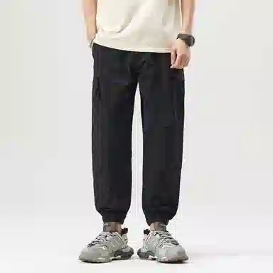 童先森 薄款速干工装美式宽松束脚九分休闲裤 男款