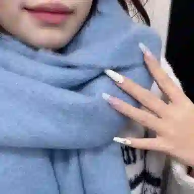 恩僾德 时尚简约流苏高颜值小众防寒保暖 聚酯纤维 绒线围巾 男女同款情侣款