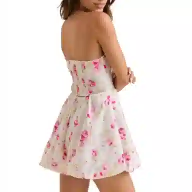 ALTAR'D STATE Floral Bubble Dress Clover