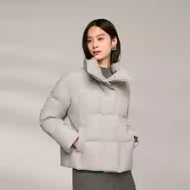 波司登 鹅绒立领短款厚款纯色面包服羽绒服 女款