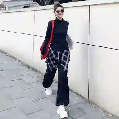 美洋 普拉提 修身薄款纯色简约气质百搭截短外套 女款 黑色