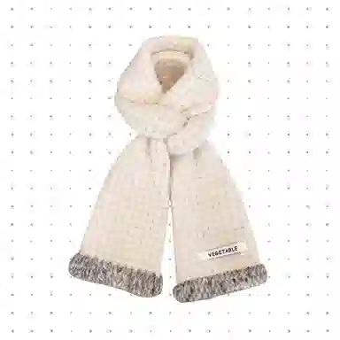 恩僾德 软糯毛边针织甜美高颜值小众百搭保暖百搭 聚酯纤维 绒线围巾 男女同款情侣款