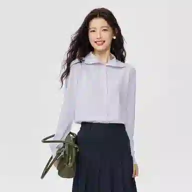 佐丹奴 羊毛混纺双面穿宽松高领针织衫 女款