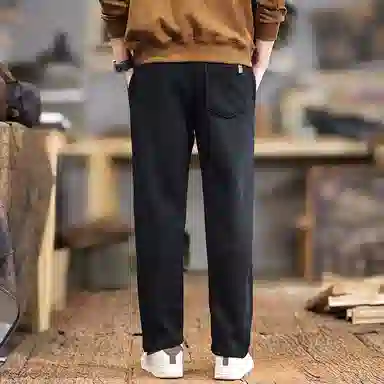 遨宇 美式复古经典潮流中性风秋季宽松大码垂感直筒百搭户外裤弹力运动休闲裤 男款