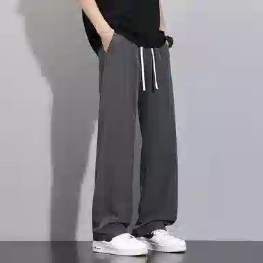 童先森 薄款舒适感速干宽松纯色简约百搭休闲裤 男款