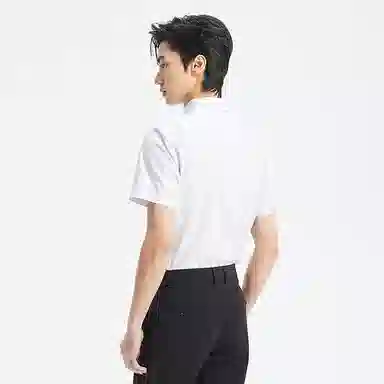 利郎 免烫易打理商务休闲纯色简约百搭莱赛尔夏季短袖衬衫 男款