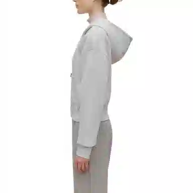 MARITHE FRANCOIS GIRBAUD FW25 LACE APPLIQUE CROP HOODIE