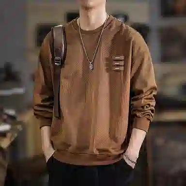 遨宇 美式休闲复古经典森系风简约百搭户外潮牌设计感上衣卫衣 男款