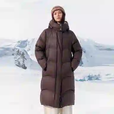 太平鸟 云朵时尚简约长款保暖高充绒羽绒服 女款