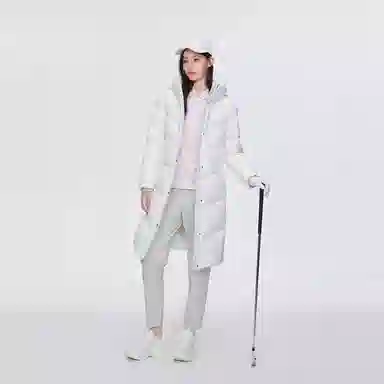 波司登 中长款连帽简约宽松保暖羽绒服 女款
