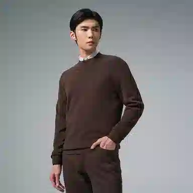 利郎 品位商务纯色半高领保暖可机洗质感冬季毛衣 男款