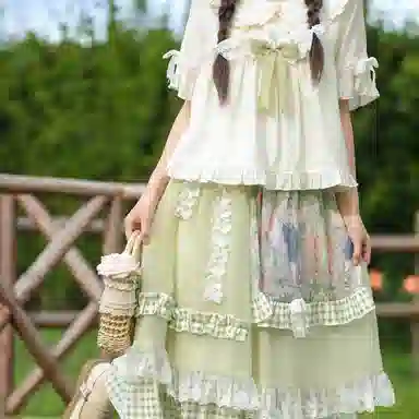森女部落 花铃湖畔 原创森系娃娃衫上衣田园风衬衫