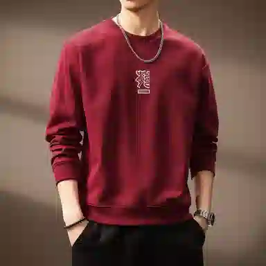 贵色 港风国潮隶书中国龙刺绣潮牌百搭舒适柔软休闲日常出行游玩穿搭长袖卫衣 男女同款