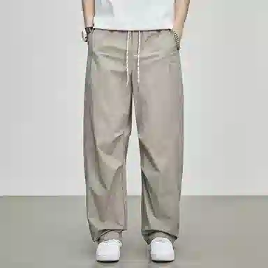 童先森 潮流纯色中腰长裤休闲裤 男款