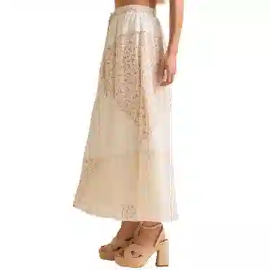 ALTAR'D STATE Aster Floral Midi Skirt