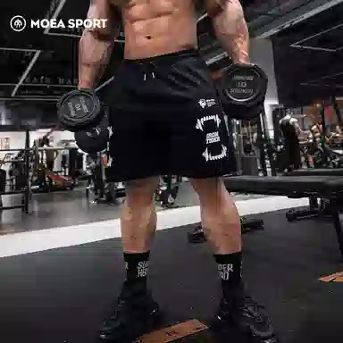 墨立方 美式健美宽松休闲运动短裤 男款