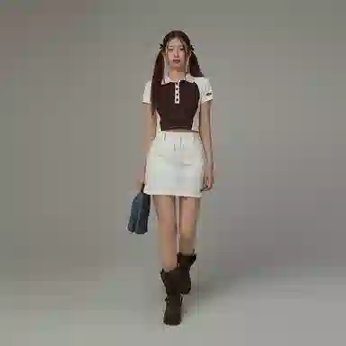 CHUU High Waist Drawstring Skirt