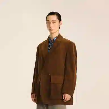 速写 宽松休闲复古纯色西装 男款