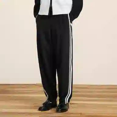 速写 宽松侧边织带运动束脚休闲裤 男