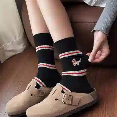 帕兰朵 可爱袜子堆堆袜、中筒袜 女款