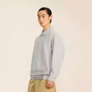 速写 套头翻领插肩街头宽松休闲卫衣 男款