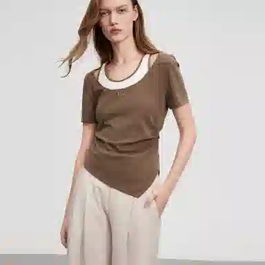 ELLE Two-in-One Colorblock Tee