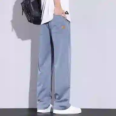 童先森 薄款直筒宽松潮牌阔腿长裤子休闲裤 男款