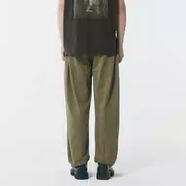 速写 简约宽松束脚休闲长裤 男女同款