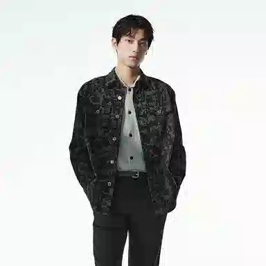 PEACEBIRD MEN Retro Jacquard Shirt