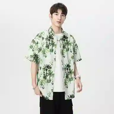 童先森 夏季薄款宽松翻领短袖衬衫 男款