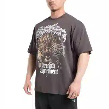 GYMSHARK Strength Department Animal Oversized T-Shirt T