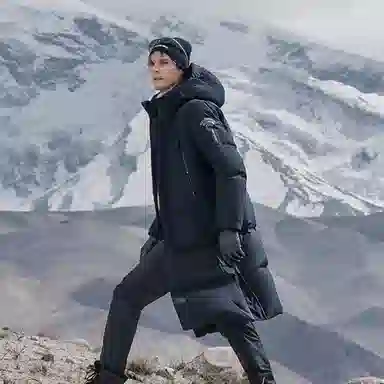 波司登 蓄热防风高蓬长款连帽羽绒服 男款