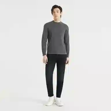 利郎 修身纯色保暖打底衫毛衣 男款