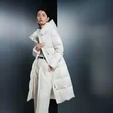 波司登 鹅绒连帽长款厚款纯色羽绒服 女款