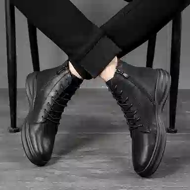 百伦韩 加绒 简约经典百搭舒适 小众个性 短靴 男款