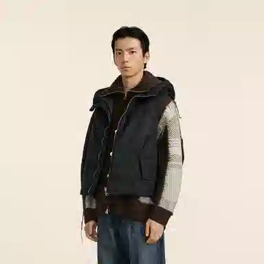 速写 保暖时尚轻便舒适简约无袖羽绒服 男款