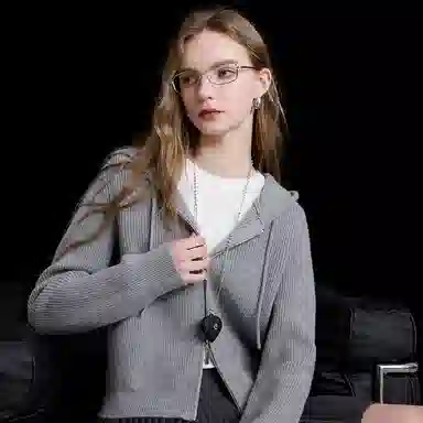 3COLOUR Miu Series Hoodie Cardigan