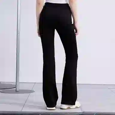 美特斯邦威 复古高腰修身弹力喇叭牛仔裤 女款