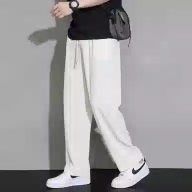 童先森 薄款潮牌垂坠感宽松直筒裤百搭长裤休闲裤 男款