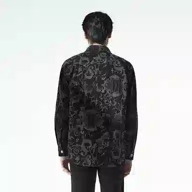PEACEBIRD MEN Retro Jacquard Shirt