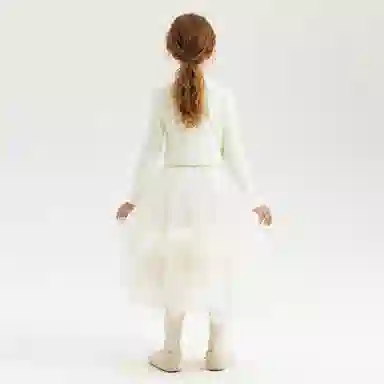 青蛙王子 轻盈舒适柔软百搭毛衣 本白 儿童款