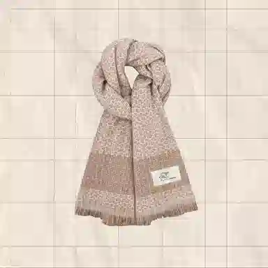 恩僾德 高级氛围感盐系蓝色小熊保暖护颈加厚 聚酯纤维 绒线围巾 男女同款情侣款