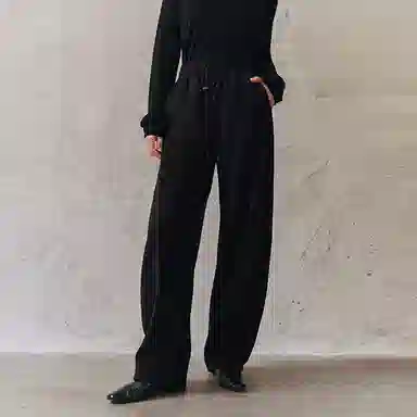 太平鸟 高腰香蕉保暖哈伦厚款休闲裤 女款