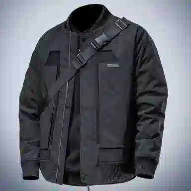 季言 宽松工装短款棉服 男款