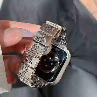 潮流腕 表带 苹果适用 金属材质 时尚创意十二生肖苹果手表替换腕带 适用于苹果手表男女通用