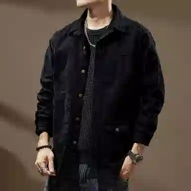 贵色 美式复古重磅潮牌休闲户外山系机能风长袖衬衫 男女同款